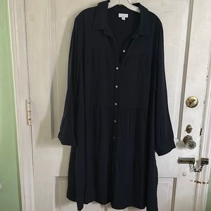 J.Jill Navy Blue drop waist dress